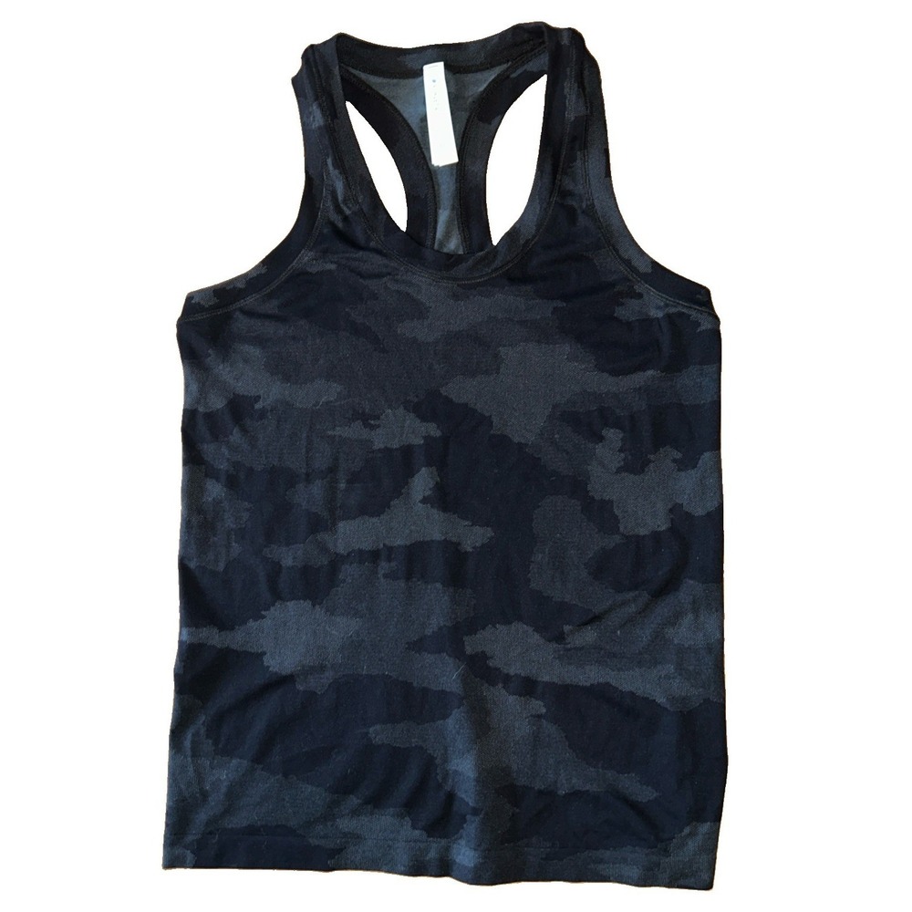 Athleta Tank Top Camo Women's Medium Limitless Keyhole Racerback Stretch